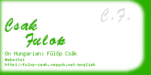 csak fulop business card