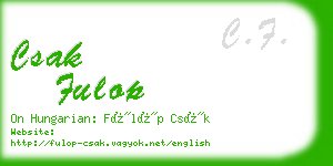 csak fulop business card